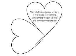 Nessuno è più ricco di me. Cuore Con Frase Per La Festa Del Papa Mamma E Bambini