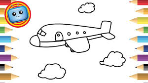 How To Draw An Airplane Simple Drawing Game For Kids Drawing Games For Kids Easy Drawings Kids Coloring Books