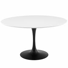 The tulip table has built in versatility by the bucket load. Saarinen Tulip 54 Round Wood Dining Table Njmodern Furniture