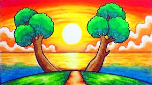 See more ideas about easy scenery drawing, art drawings for kids, easy drawings. How To Draw Easy Scenery For Kids Drawing Sunset Scenery Cute766