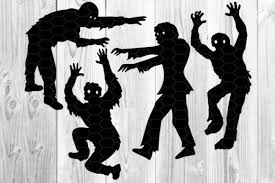 Halloween Zombie Silhouette Clip Art Graphic By V Design Creator Creative Fabrica
