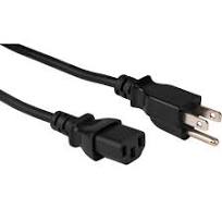 Shielded AC Power Cord NEMA 5-15P to IEC-60320-C13 18 AWG 3C 10A SVT 125V  Black 12 ft.