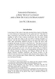 If possible, you can capitalize on the title to make it easy for the recipient to know what the letter is about easily. Pdf Johannes Fresneau A New Dutch Lutenist And A New Dutch Lute Manuscript Jan Burgers Academia Edu