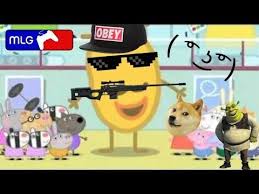 Mlg Peppa Pig Meets Mr Potato Youtube Peppa Pig Pig Memes Peppa