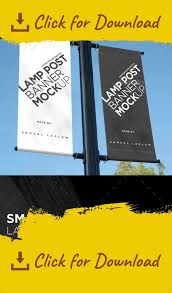 Lamp Post Banner Mockup Lamp Post Banner Event Branding