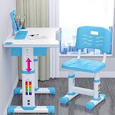 Kids desk and chair set children's study table storage. Amazon Com Liraly Kids Study Desk And Chair Set Height Adjustable Children Desk With Bookstand And Drawer Ergonomic Student Writing Desk For Studying Kitchen Dining