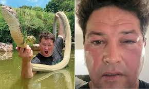 South Africa's Steve Irwin spoke of near-death experience with a snake two  years before he died from deadly Green Mamba bite