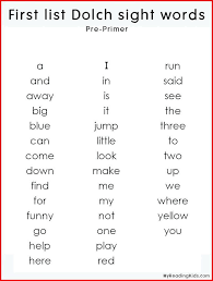 Pre K Sight Words K Sight Word List Preschool Sight Words Pre K Sight Words Dolch Sight Words Kindergarten