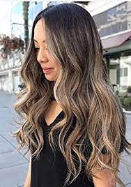 Amazon Com Vesunny Clip In Hair Extensions Ombre Black To Ash Blonde Balayage Human Hair Extension Balayage Hair Blonde Black Hair Balayage Blonde Asian Hair