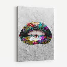 Buy lips canvas prints designed by millions of independent artists from all over the world. Graffiti Lips Art Print