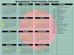 This page contains a national calendar of all 2019 public holidays. Bangladesh Public Holidays National Holidays List And Calendar In 2019