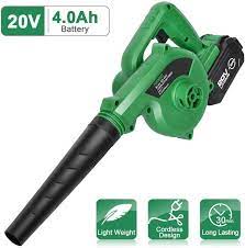 Kimo Cordless Leaf Blower 20v 4 0 Ah Lithium Battery Powered Lightweight Compact 2 In 1 Sweeper Vacuum In 2021 Car Vacuum Blowers Leaf Blower