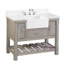 Check spelling or type a new query. Charlotte 42 Farmhouse Bathroom Vanity With Apron Sink Quartz Top Kitchenbathcollection