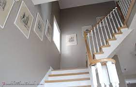 Ordinary Oak To Simply White My Staircase Reveal Pink Little Notebook Stairs Colours Hallway Colours Hallway Paint Colors