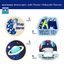 Designer Spotlight Julie Pinzur Of Mokuyobi Threads Embroidered Patches Stay Warm Design