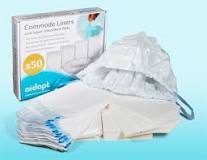 Commode Liners with Absorbent Pads - Box of 50 | Aidapt