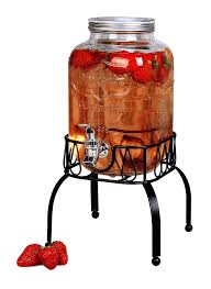 It usually comes in a container with a spout for easy pouring and a lid that doubles as a measuring cup. Amazon Com Estilo On Metal Stand With Leak Free Spigot 1 Gallon Single Beverage Drink Dispenser Clear Iced Beverage Dispensers