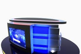 Tv Studio News Desk 12 Mockup Design Studio Detailed Drawings