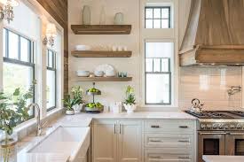 Check spelling or type a new query. Stained Oak Floating Kitchen Shelves Cottage Kitchen