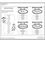 Animal Friends Classifying Worksheet 6 Classify Animals As