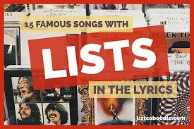 All of kiss's singles are included here, but real fans know there are way more other awesome album tracks to vote on other than the radio hits. 15 Famous Songs With Lists In The Lyrics Listcaboodle Com