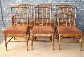 Set 6 Baker Milling Road Rattan Bamboo Dining Chairs Chippendale Bamboo Dining Chairs Dining Chairs Chair