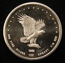Pre Silver Eagle 1982 Monex 1 Troy Oz 999 Fine Silver Eagle August 21st Rare Coin Auction K Bid