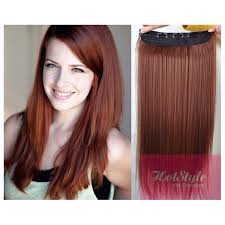 Copper red hair, human hair, body wave human hair, copper hair extensions, copper red extentions. 20 One Piece Full Head Clip In Hair Weft Extension Straight Copper Red Hair Extensions Hotstyle