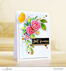 We have hunted for the best stamps available and here are some of the designs that we absolutely loved. Altenew Bamboo Rose Stamp Set Watercolored Erum Tasneem Pr0digy0 Cards Handmade Greeting Cards Handmade Altenew Cards