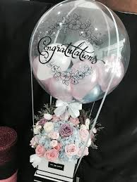 Bubble Balloon With Flower Box Bubble Balloons Flower Box Gift Balloons
