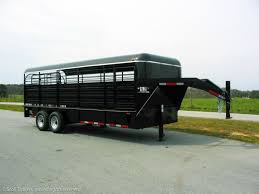 Livestock Trailer 20 Black Metal Top Livestock Trailers Trailer Stock Trailer