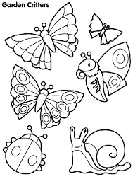 This took me about 20 minutes to paint with a basic watercolor paint set. Garden Critters Coloring Page Crayola Com
