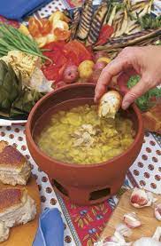 Bagna Cauda Means Hot Bath It Is A Special Treat Made With Moist Recently Cured Garlic Bagna Cauda Recipes Food