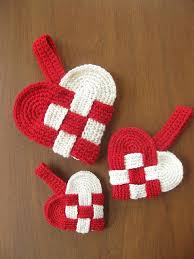 Danish Heart Christmas Crochet Valentines Crochet Christmas Hearts