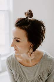 Half Top Knot Tutorial For Short Hair Short Hair Tutorial Short Hair Top Knot Short Hair Styles