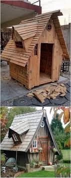 Give Your House Outdoor With An Impressive Accessory Look For Others Through Its Setting With The Garden House As Being Attrac House Crooked House Wood Pallets