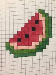 Pasteque Pixel Pixel Art Dessin Pixel Kawaii