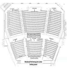 seating chart westbrook performing arts center