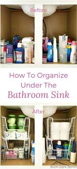 how to organize under the bathroom sink