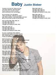 Justin Bieber Baby Lyrics Sheet Justin Bieber Baby Lyrics Justin Bieber Songs Justin Bieber Song Lyrics
