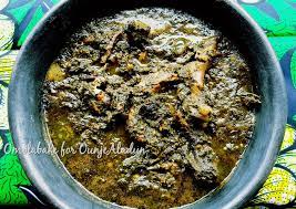 Nigerian black soup | img by 1qfoodplatter. Black Soup Ounje Aladun