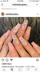 Pin By Deinne On Winter Nails Nails Design With Rhinestones Homecoming Nails Acrylic Nail Jewels