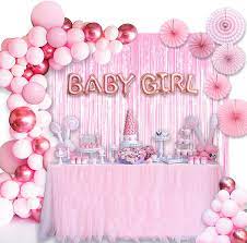 Babyshower balloons baby shower party ideas | photo 3 of 9. Amazon Com Baby Shower Decorations For Girl 10in Baby Girl Balloons 129pcs Pink Party Decorations Are Perfect For Your Baby Shower Toys Games