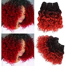 African american kinky curly human hair weave 1 pc. Amazon Com Feelgrace Fast Delivery Ombre Burgundy Kinky Curly Human Hair Weave Bundles 3 Pieces Ombre 2 Tone Black To Wine Red Curly Hair Extension Bundles 300 Gram 8 10 12 Inches Beauty