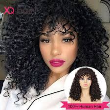 Our high quality human hair wigs come in your favorite shade of brunette or red. Top 10 Most Popular Short Human Curly Wig With Bangs List And Get Free Shipping A802