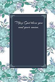 May God Bless You And Your Union Wedding Lined Classic Premium Notebook Fancy Funny Elegant Cute Fancy Girls Happy Wedding Women Men Writing Gift Journal Diary Gift 110 Blank Pages