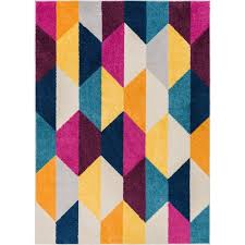 Black And Pink Rug Jemison Geometric Yellow Black Pink Area Rug Modern Area Rugs Rugs Weaving