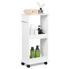 Shop for 3 tier storage cart at bed bath & beyond. Yaheetech Mobile Storage Cart Toilet Shelf Space Saving Slim Rolling Bathroom Laundry Rack Walmart Com Bathroom Ca Storage Cart Laundry Rack Storage Shelves