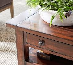 I purchased the benchwright table from the pottery barn in the seadrift finish. Pottery Barn Holiday 2017 D3 Benchwright Square Wood Coffee Table With Drawer Seadrift 36 L