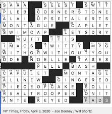 The crossword clue possible answer is available in 5 letters. Rex Parker Does The Nyt Crossword Puzzle Bandleader Xavier Fri 4 3 20 System Of Modified Spellings Used On The Internet Some Phone Notifications During March Madness Like Nfl Referees Since 1975